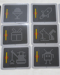 740 Balls Magnetic Free Hand Writing Pad with Pattern Cards - 204