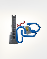 Happy Duck Track Set Toy With Music & LED Flashing Lights