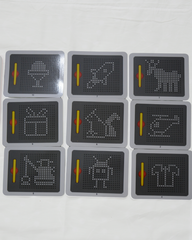 740 Balls Magnetic Free Hand Writing Pad with Pattern Cards - 204