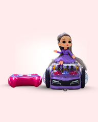 Rc 360 Degree Rotating Remote Control Sport Balancing Girl Car with Music & Lightning Function